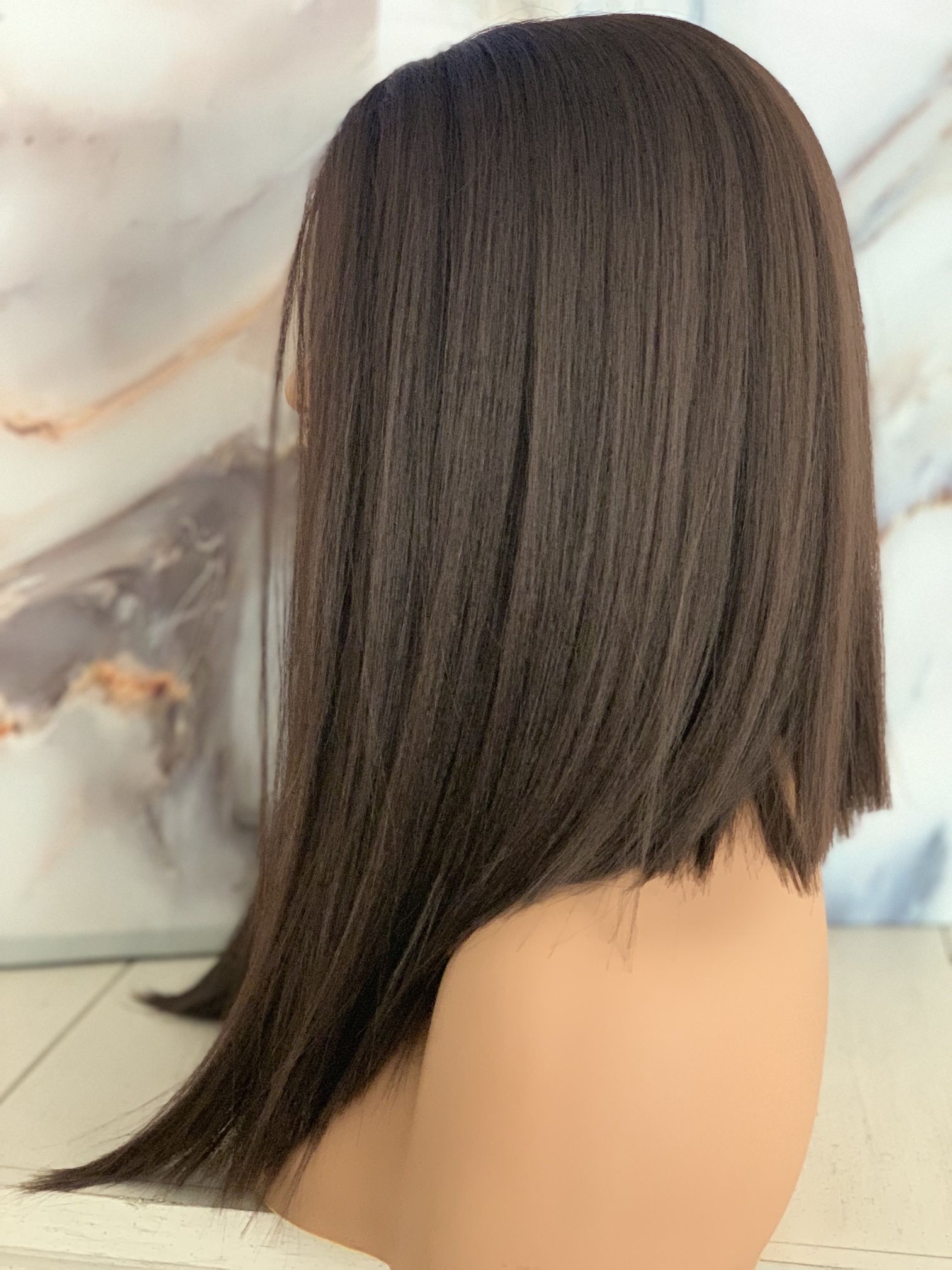 Brown Angle Bob Lace Front Wig