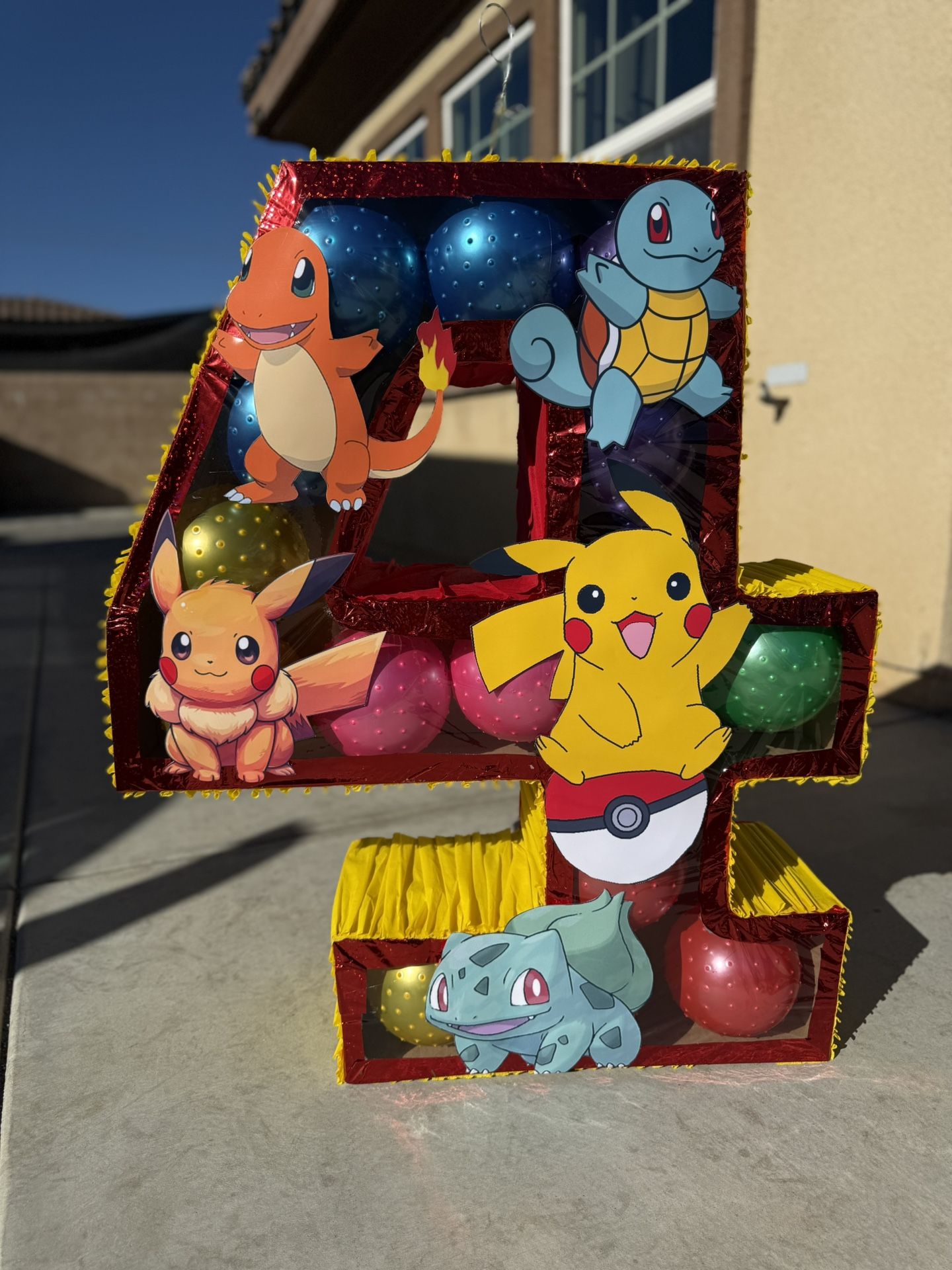 Pokémon Number 4 Pinata With Balls