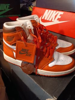 Air Jordan 1 High Orange White Sneakers