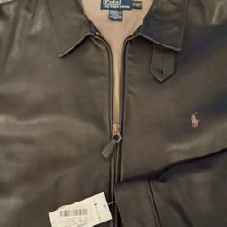 RALPH LAUREN P0L0 LAMBSKIN LEATHER JACKET 2XLT TALL  