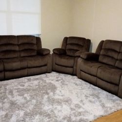 Salas 3 Piezas Nuevo Envío Y La Instalo Gratis Reclinables 