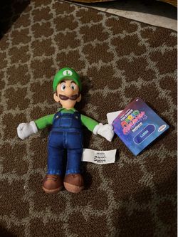 Luigi Stuffed Plush Figure Super Mario Bros Movie Collectible Nintendo