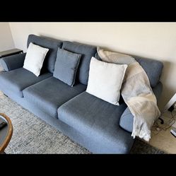 Living Spaces Couch and Ottoman 