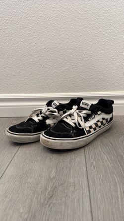 Vans Men’s Size 8 Black White Checkered Used Good Condition
