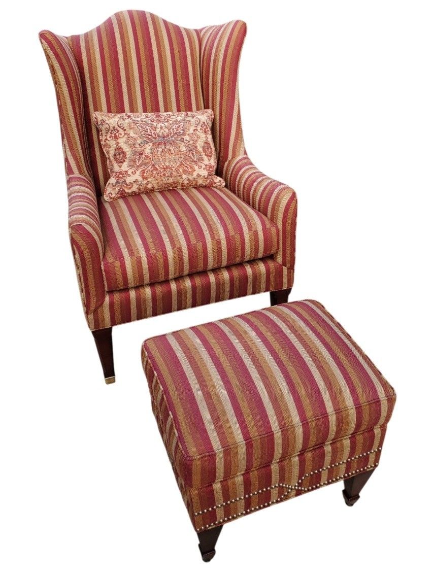 Wingback Arm Chair & Ottoman
