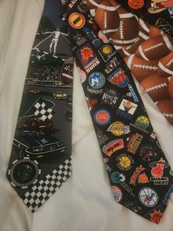 Vintage sports ties, 1990s
