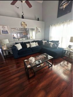 Navy blue sectional