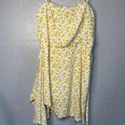 Forever 21 Yellow Floral Dress (S)