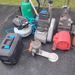 Floor Sanding Equipment For Sale 2 American Clark 220 Drum Sanders 1 Needs Wheels Buffer Vacuum Bags All Hand Tools 1 Radiator Machine Bags Tools Plus