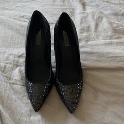 New Shoes.. Black Glitter Heels Size 7