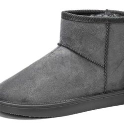 DKSUKO Women's Classic Waterproof Snow Boots Winter Boots 5 US Gray Short