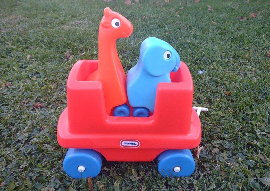 Vintage Little Tikes Animal Pal Friends Pull-Along Toy w/Wagon
