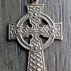 Vtg. R.S.D SILVER CELTIC CROSS PENDANT CHARM