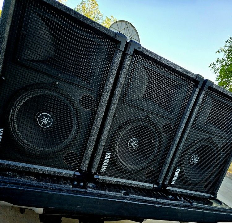 3 Yamaha sm12h ii Floor Monitor Pa Speakers For Bands Or Dj In Perfect Condition