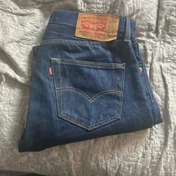 Used Levi’s 501s Shrink To Fit Blue 34x32
