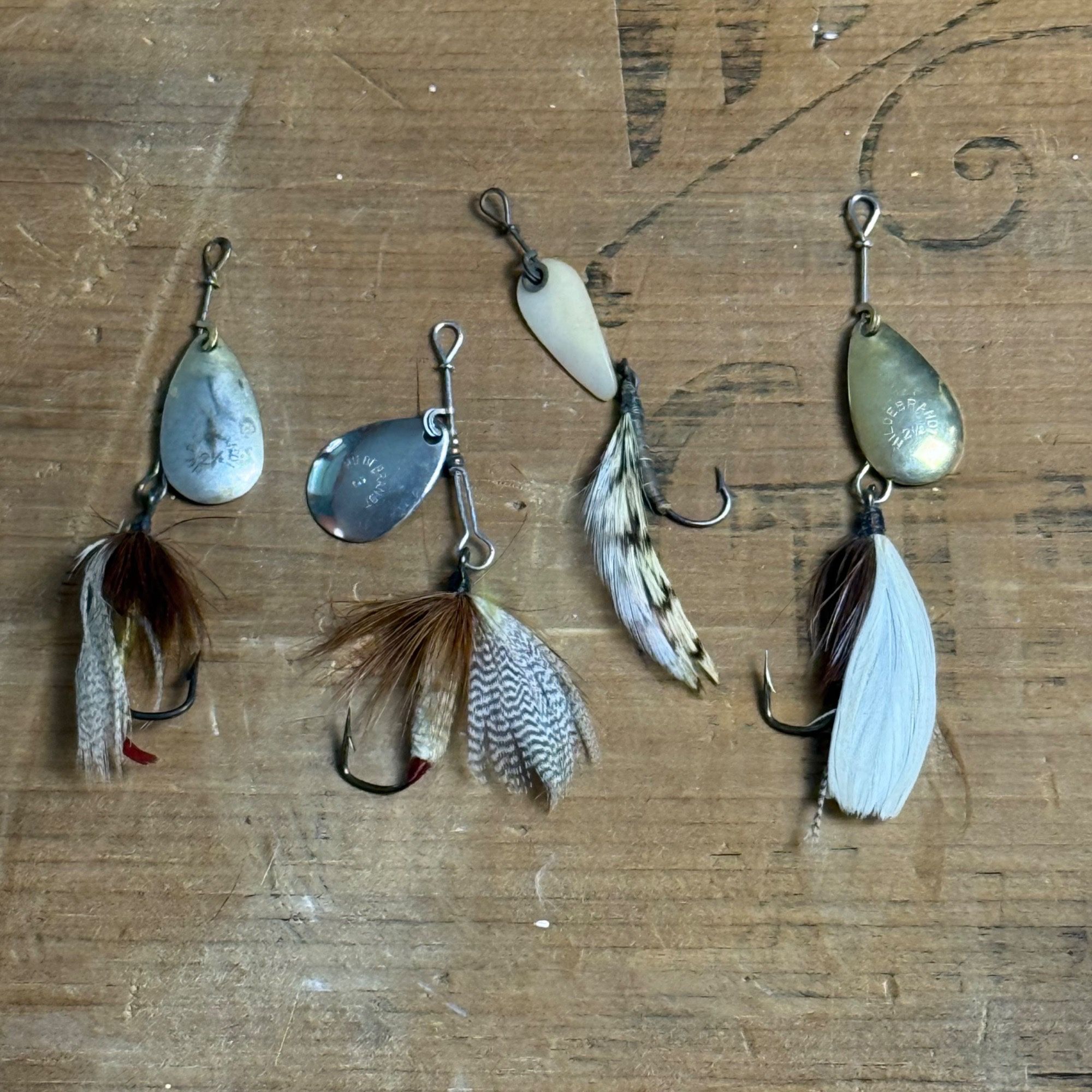 Hildebrandt Fishing Lures Feathered Vintage No's 2-1/2 & 3