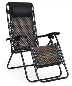 Zero Gravity Outdoor Lounge Chair (Brown)