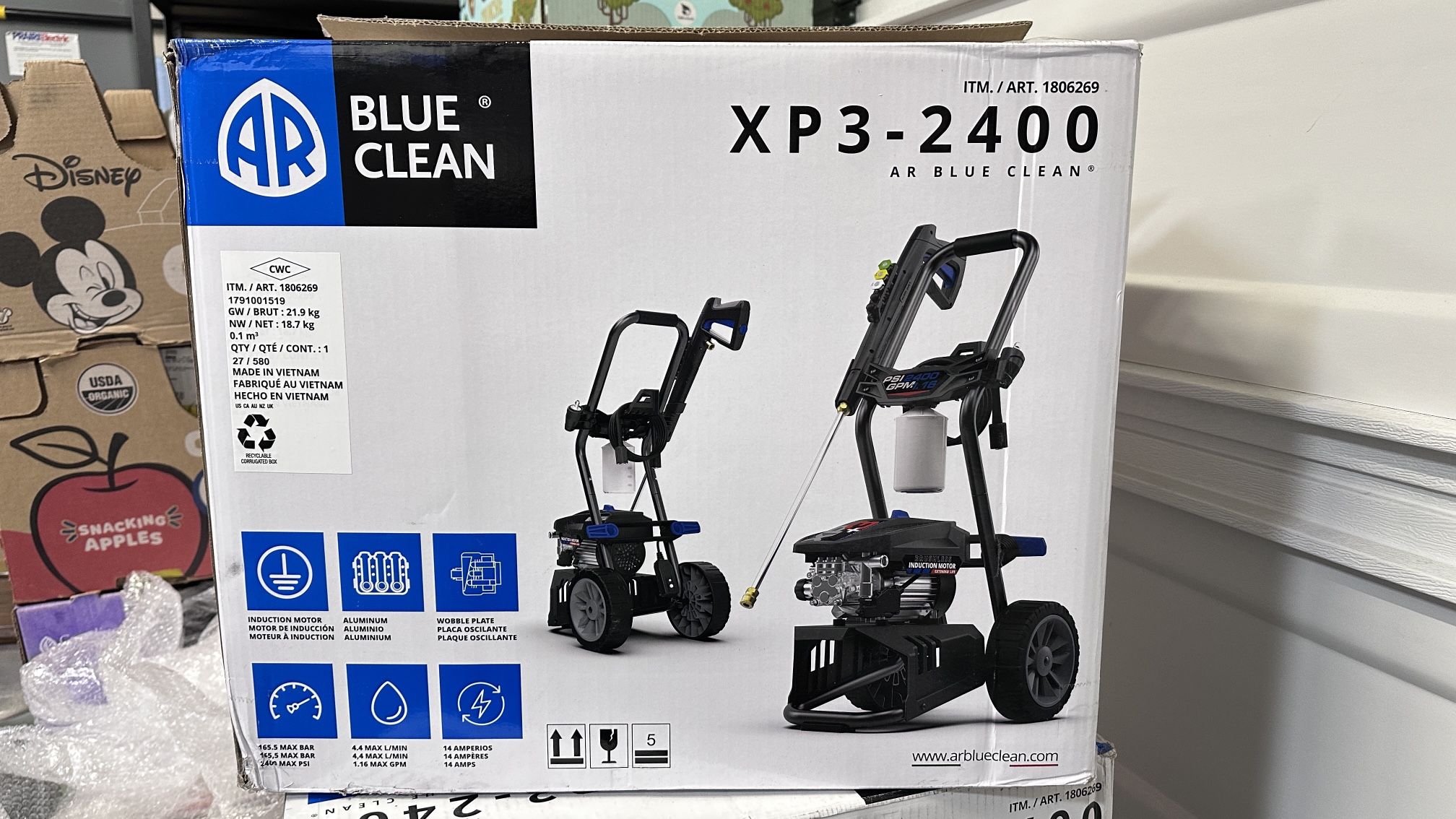 A Blue Clean Electric Pressure Washer 2400 PSI, 1.16 GPM retail $200
