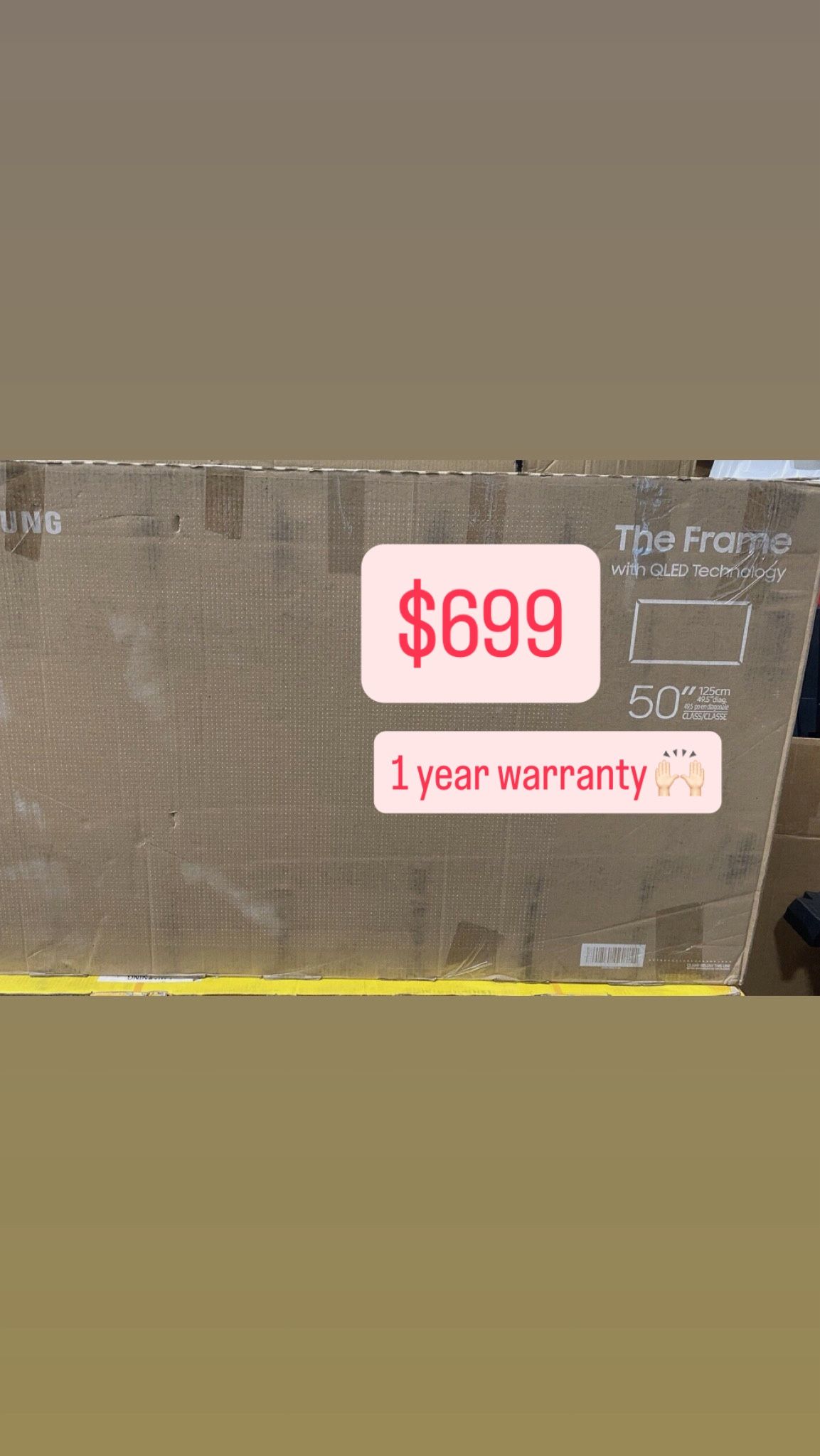 SAMSUNG 50-Inch Class QLED 4K LS03D The Frame Series Quantum HDR Smart TV w/ Dolby Atmos, Art Mode, Anti-Reflection, Customizable Frame