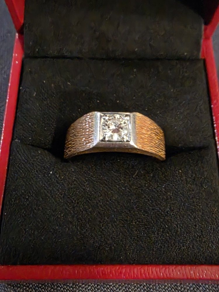 Vintage 14K  0.5 K DIAMOND MENS Ring