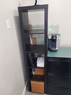 Two  Black 5 shelve (2 Ikea Book shelf units)