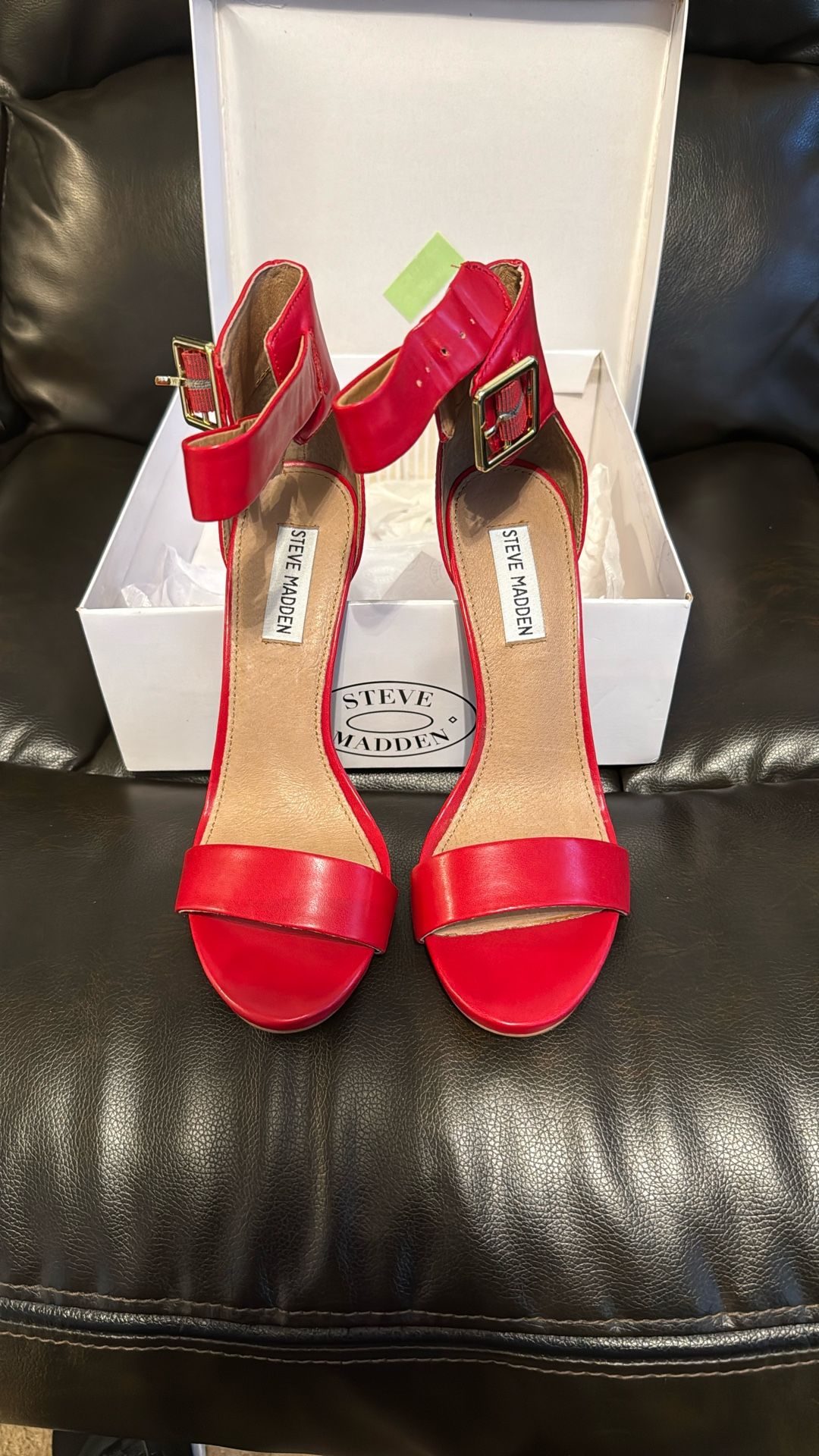 Red Steve Madden stiletto heels size