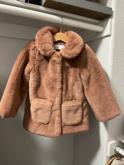 Toddler girl fur jacket USED ONCE 4t