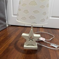 Star table lamp/ lamp shade with clouds for baby/kids room