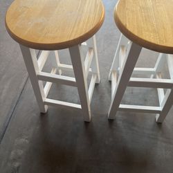2 farmhouse stools
