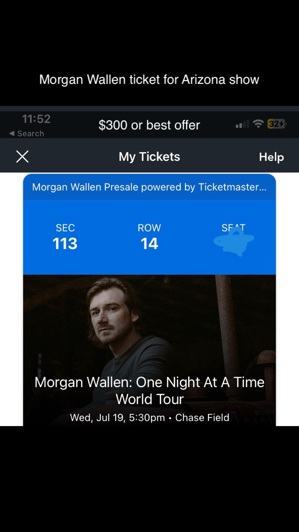 Morgan Wallen Ticket