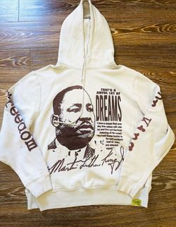 Awful Lotta Cough Syrup MLK “Dreams” Beige Hoodie Mens Size XL