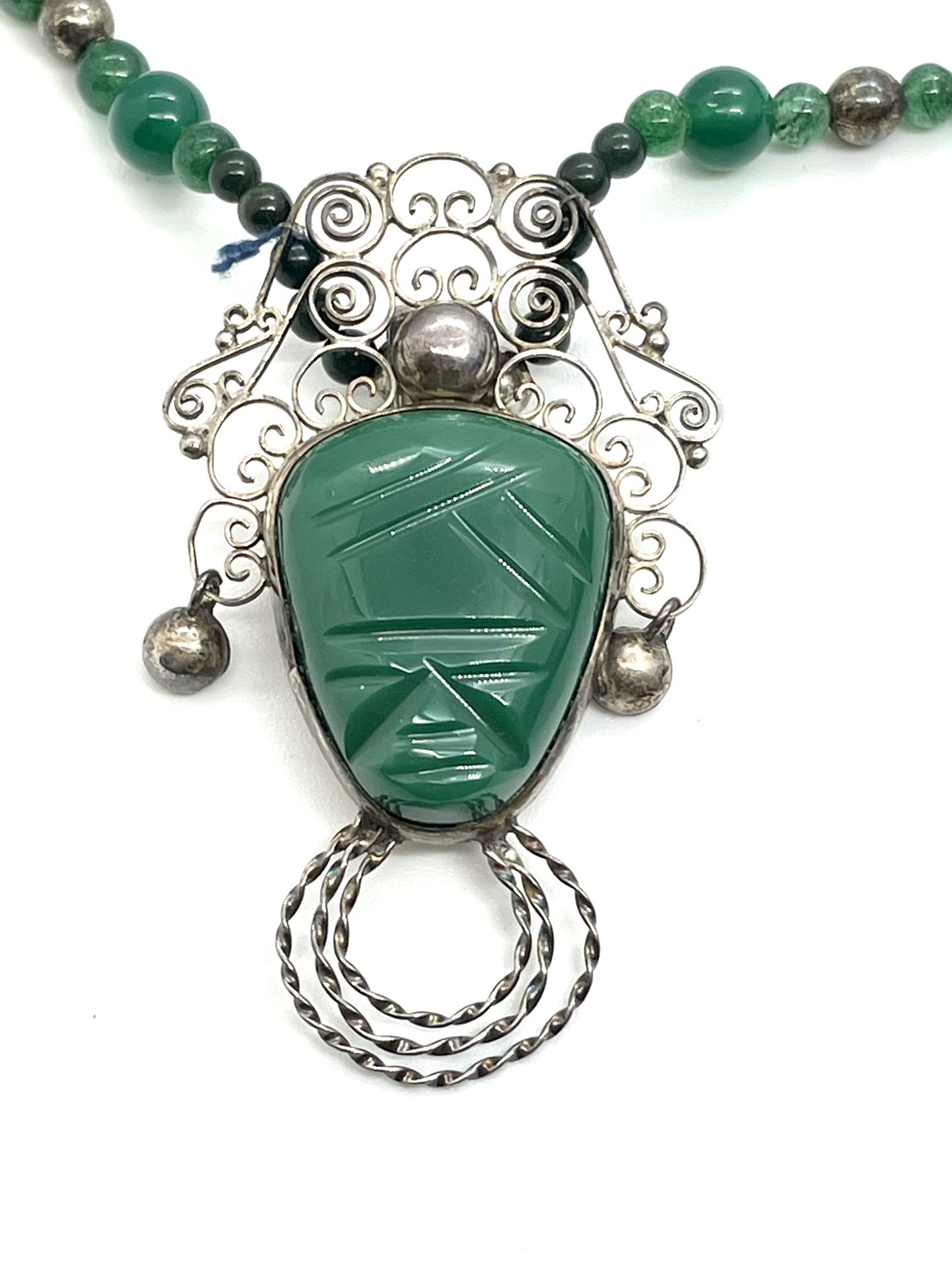 Sterling Taxco Pendant Necklace 