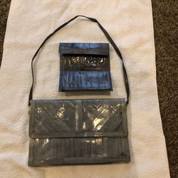 Gray Eel Skin Purse And Wallet