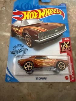 Hot Wheels 1967 Chevrolet Camaro Flames Burnt Orange #231/250