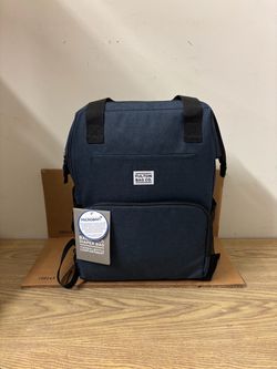 Fulton Bag Co. Backpack Diaper Bag Thermal Bottle Pocket Blue Padded Change Mat