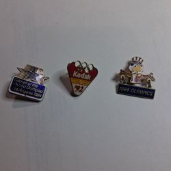 Olympics pins 1984 2x 1992 1x