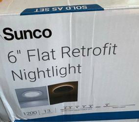 Sunco 6" Flat Retrofit Nightlight Set