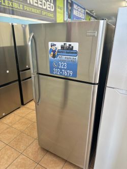 Frigidaire Refrigerator Top and Bottom Stainless Steel