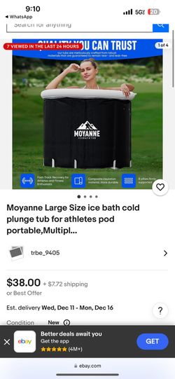 Moyanne Large Size ice bath cold plunge tub for athletes pod portable,Multipl...
