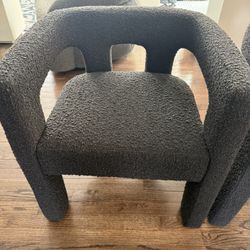 CB2 Stature Black Dining Armchair Set Of 2