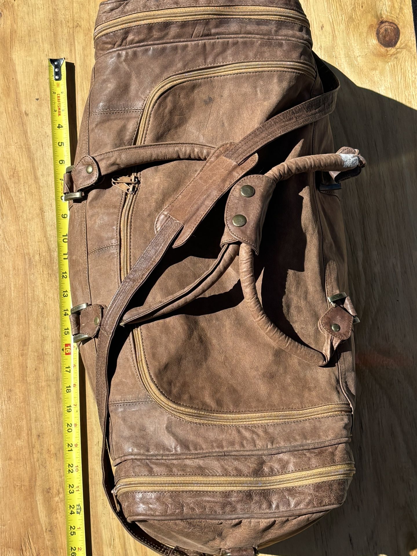 Leather Duffel Bag 