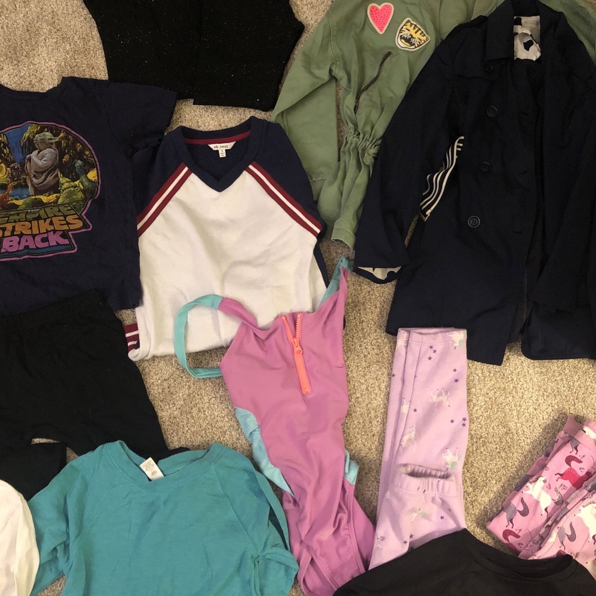 Lot Of Girls Clothes Size 6-8 With Gently Used Skechers Size 2
