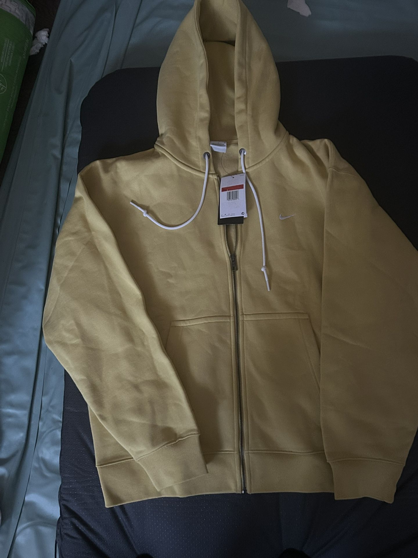 Nike Yellow Hoodie Zip New Large