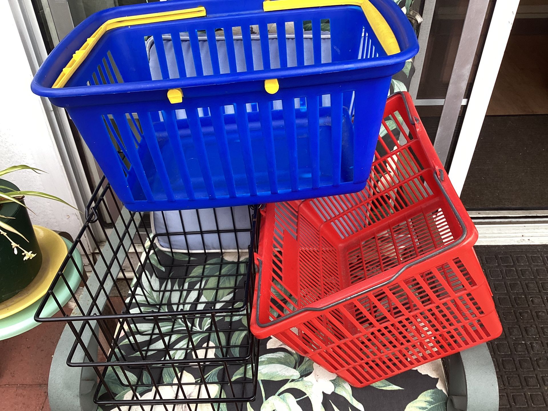 Storage Basket,s 2 Plastic one Metal All For  $5