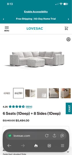 Lovesac Sectional Covers Corded Velvet Sky Grey
