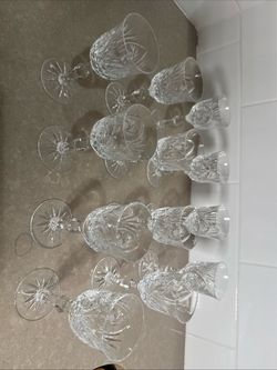 Cut Crystal Wine Glasses Set