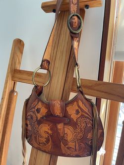 Handmade leather Boho bag
