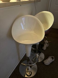 White Plastic Barstools