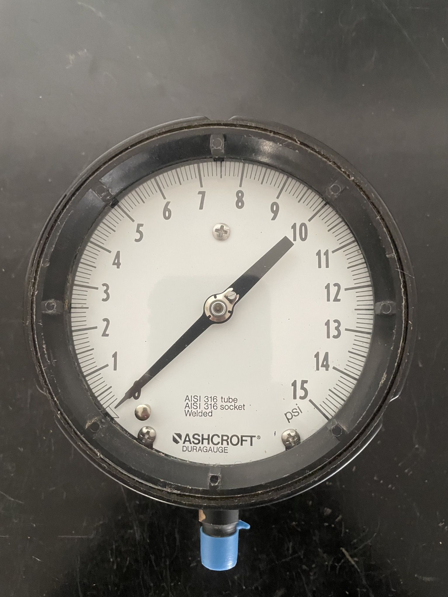 ASHCROFT - Duragage Pressure Gauge - 0-15 PSI - 4.5” Face - 1/2” NPT - $15