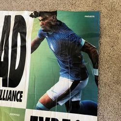 Vintage Nike Football Soccer Poster 90's CBF Brazilian Football